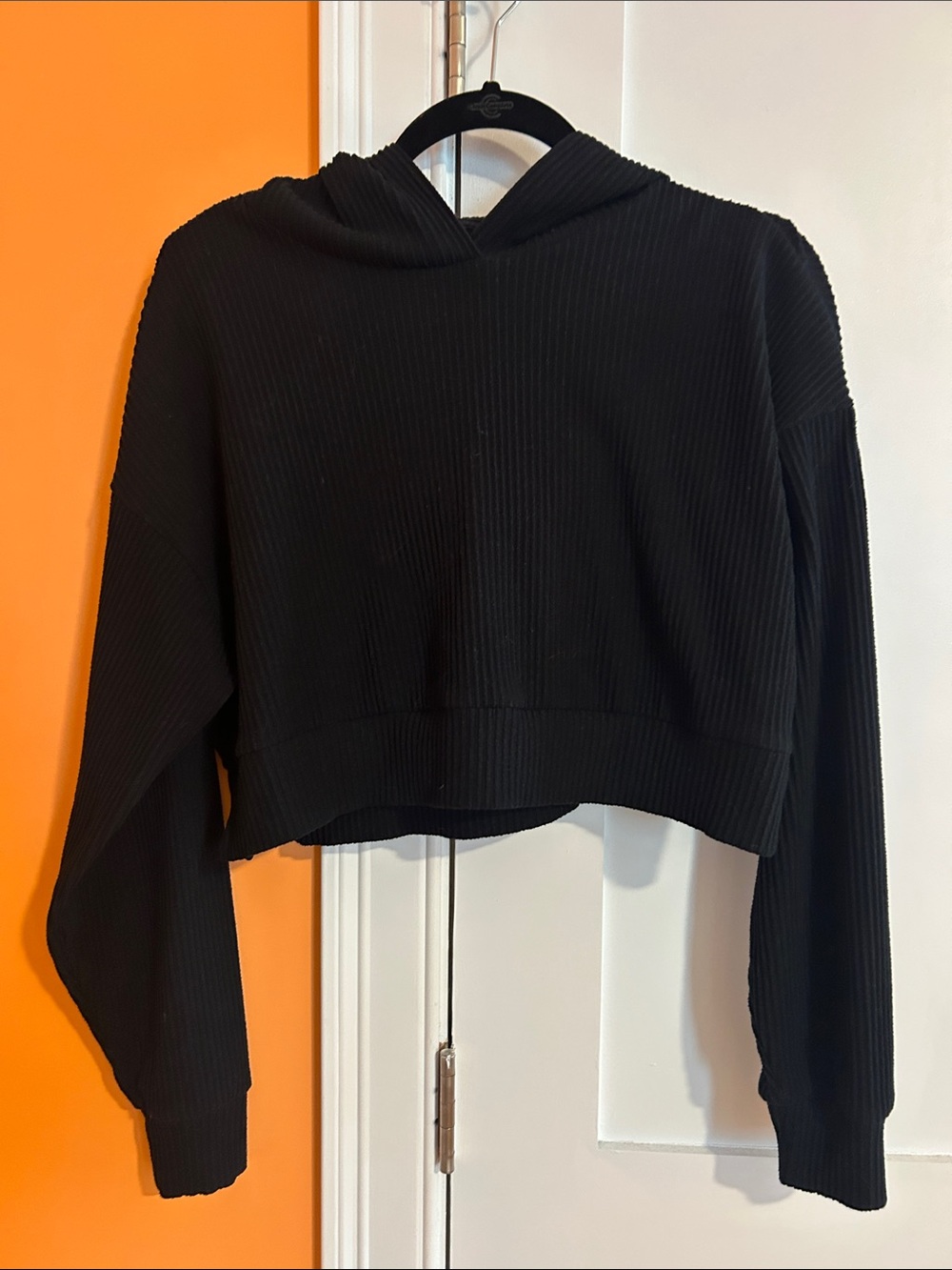 ALO Yoga Black Ribbed Muse Hoodie - Picture 2 of 4